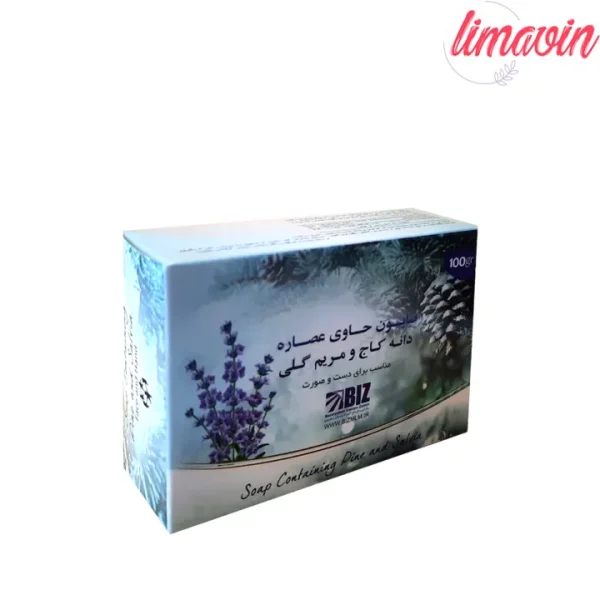 صابون دانه کاج و مریم گلی بیز