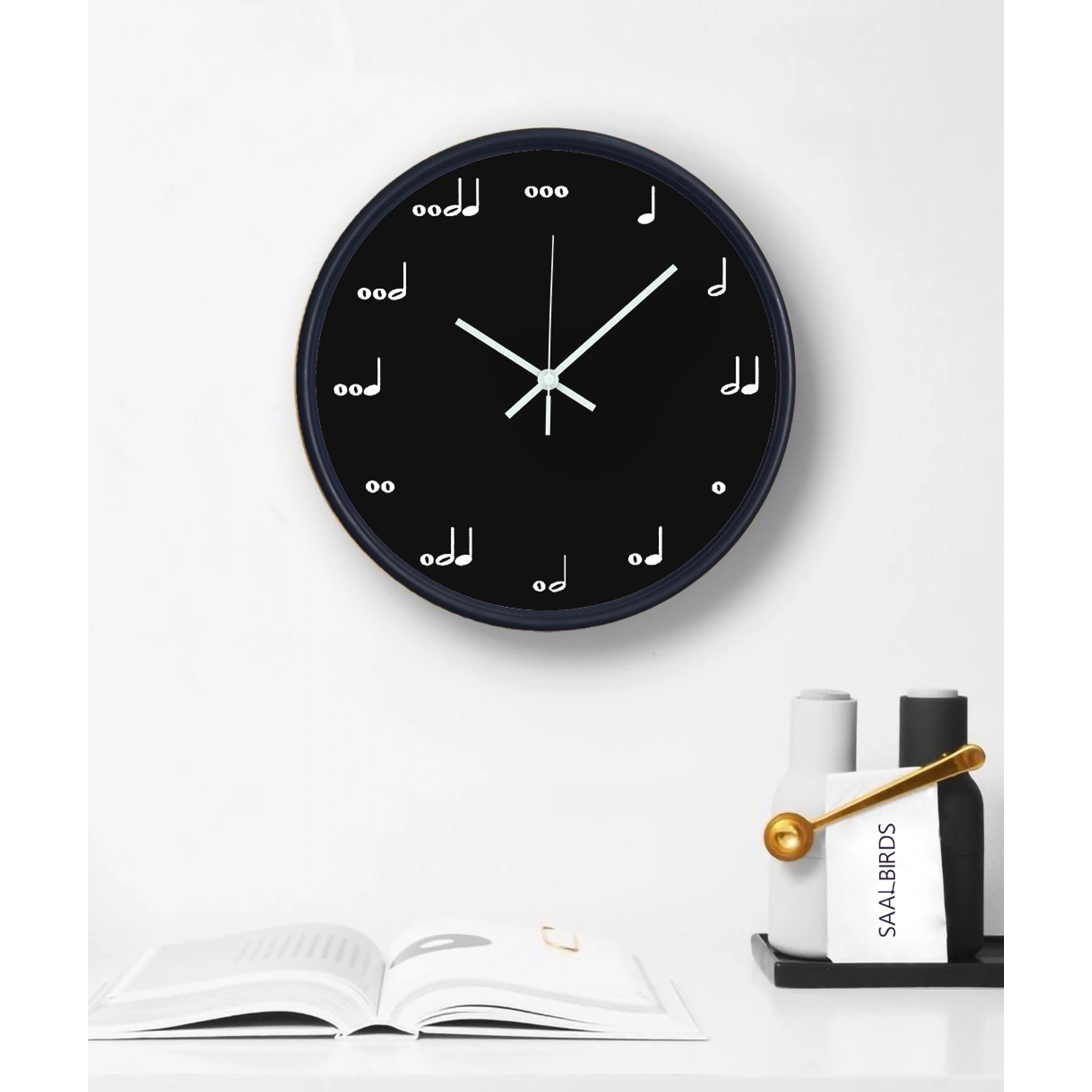 ساعت دیواری سال بردز مدل نت موسیقی