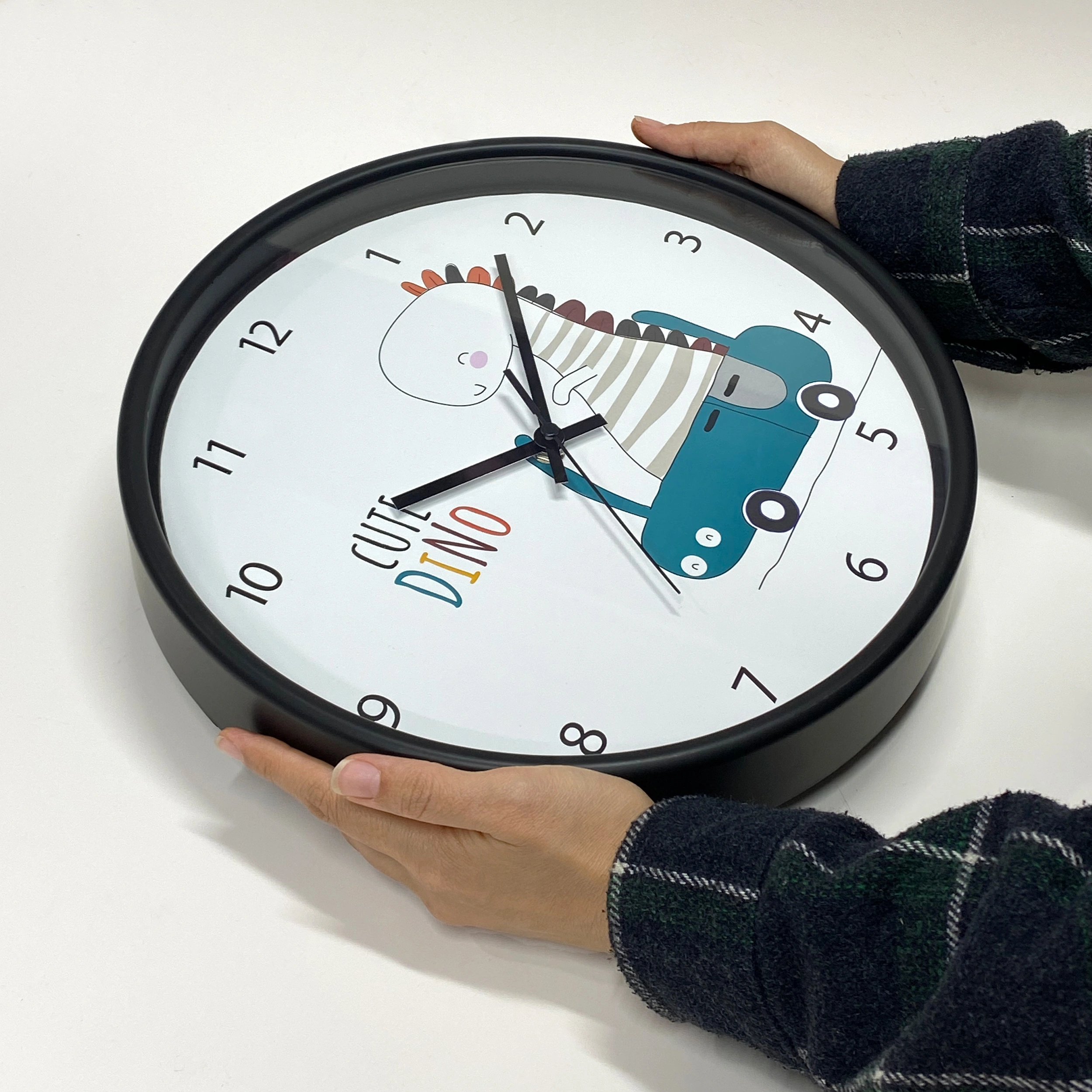 ساعت دیواری کودک سال بردز طرح دایناسور مدل CW-Cute Dino