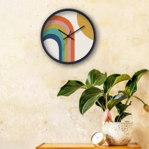 ساعت دیواری مینیمال سال بردز طرح رنگین کمان