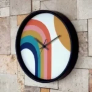 ساعت دیواری مینیمال سال بردز طرح رنگین کمان