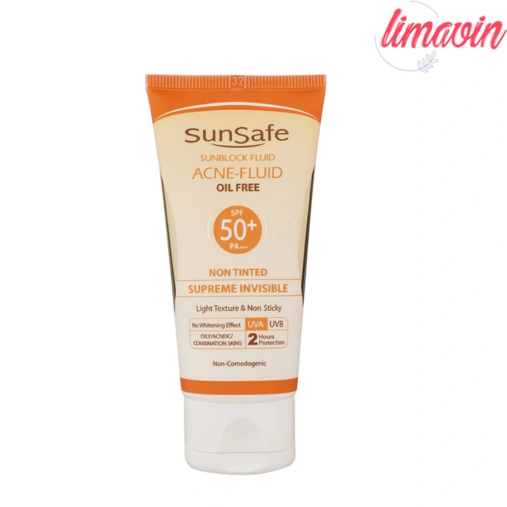 کرم ضدآفتاب بیرنگ سانسیف SPF50 مدل ACNE-FLUID مناسب پوست مختلط، حجم 50 میلیلیتر