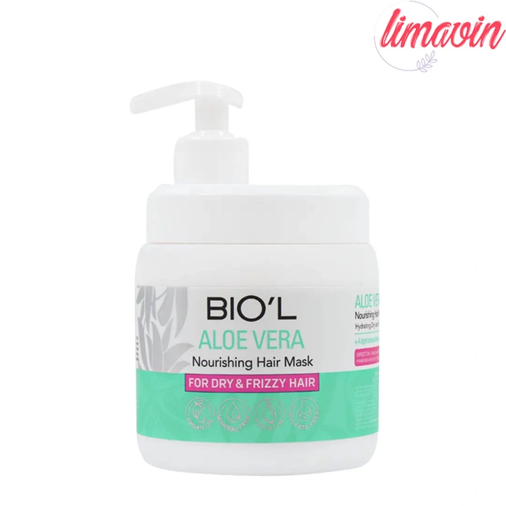ماسک ترمیم کننده مو با آبکشی بیول مدل AloeVera مناسب برای موهای خشک و وزدار حجم 500 میلی لیتر