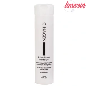 شامپو فری سولفات ضد ریزش مو ژیناژن مدل PH Balanced مناسب مناسب موهای خشک و رنگ شده حجم 250 میلی لیتر