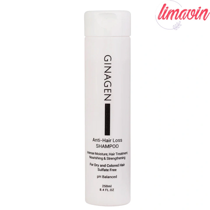 شامپو فری سولفات ضد ریزش مو ژیناژن مدل PH Balanced مناسب مناسب موهای خشک و رنگ شده حجم 250 میلی لیتر