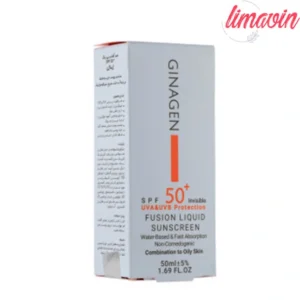 کرم ضدآفتاب بی‌رنگ ژیناژن مدل SPF50، مناسب پوست‌های معمولی و خشک، حجم 50 میلی‌لیتر