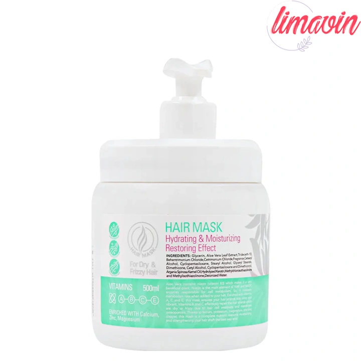 ماسک ترمیم کننده مو با آبکشی بیول مدل AloeVera مناسب برای موهای خشک و وزدار حجم 500 میلی لیتر