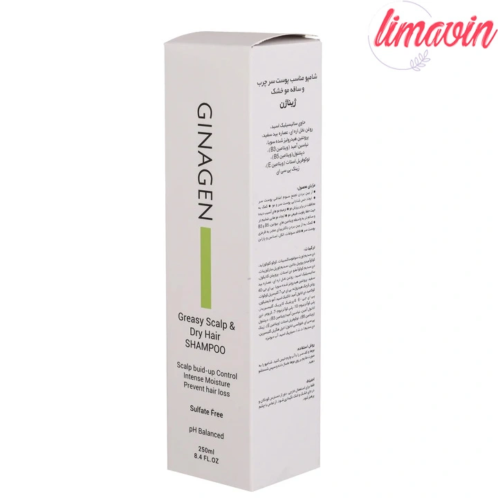 شامپو فری سولفات ضد ریزش مو ژیناژن مدل PH Balanced مناسب پوست سر چرب و ساقه مو خشک حجم 250 میلی لیتر - Image 5