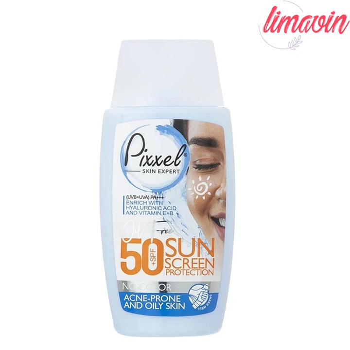 کرم ضدآفتاب بیرنگ پیکسل SPF50 مدل Oily Acne-Prone Skin، مناسب پوستهای چرب، حجم 50 میلیلیتر