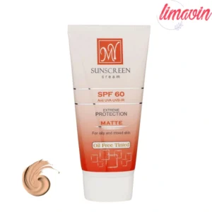 کرم ضدآفتاب رنگی مای مدل SPF60، مناسب پوستهای چرب و مختلط، حجم 50 میلیلیتر