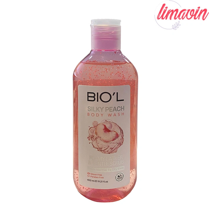 شامپو بدن بیول مدل SILKY PEACH با رایحه هلو ابریشمی مناسب برای پوست چرب و معمولی حجم 400 میلی لیتر