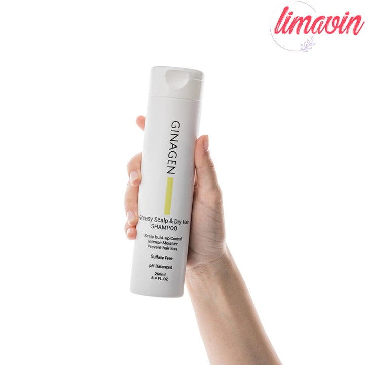 شامپو فری سولفات ضد ریزش مو ژیناژن مدل PH Balanced مناسب پوست سر چرب و ساقه مو خشک حجم 250 میلی لیتر