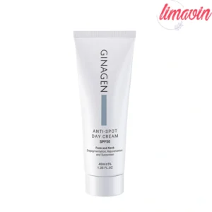 کرم ضد آفتاب بدون رنگ ژیناژن SPF 50 مدل Anti Spot مناسب انواع پوست حجم 40 میلیلیتر