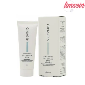 کرم ضد آفتاب بدون رنگ ژیناژن SPF 50 مدل Anti Spot  ‌مناسب انواع پوست حجم 40 میلی‌لیتر