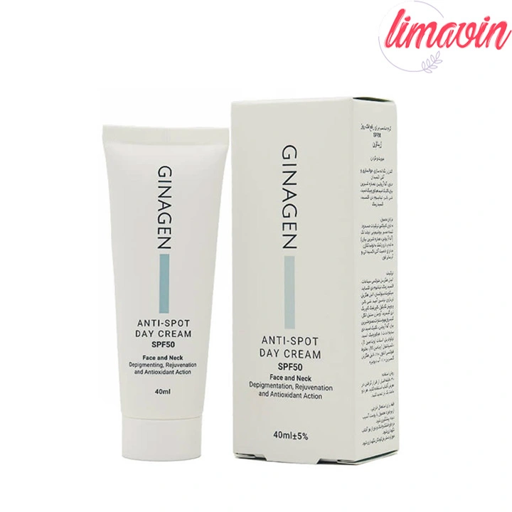 کرم ضد آفتاب بدون رنگ ژیناژن SPF 50 مدل Anti Spot مناسب انواع پوست حجم 40 میلیلیتر