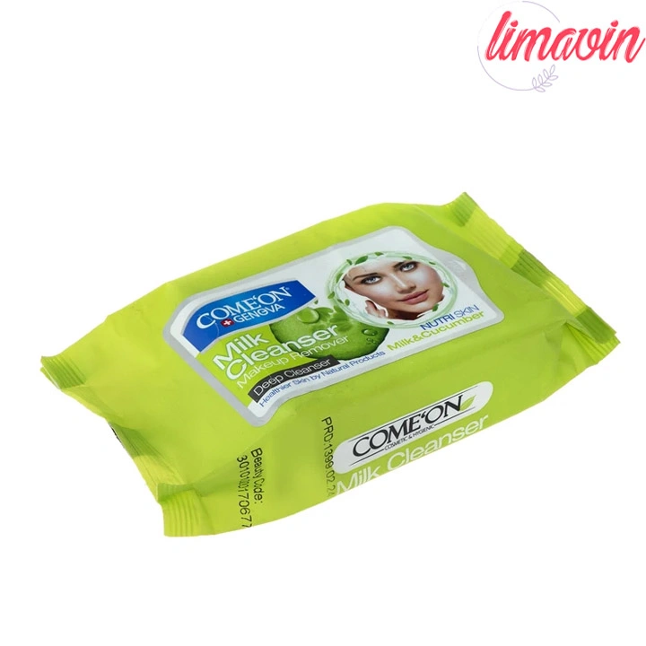 دستمال مرطوب کامان مدل شیرپاکن بسته 20 عددی