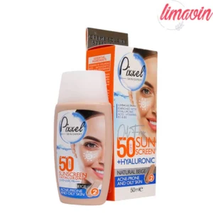کرم ضدآفتاب رنگ بژ طبیعی پیکسل spf50 مناسب پوست چرب ، جوش دار و مختلط حجم 50 میلی‌لیتر