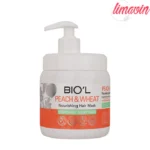 ماسک تقویت کننده مو بیول مدل Peach And Wheat مناسب برای موهای فر و خشک حجم 500 میلی لیتر