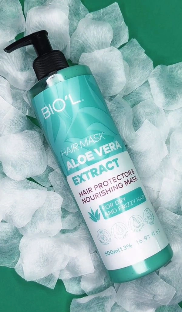 ماسک مو بیول مدل آلوئه ورا حجم 500 میلی لیتر