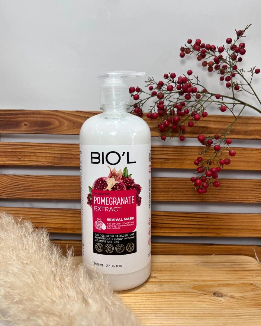 ماسک مو بیول مدل Pomegranate حجم 800 میلی لیتر