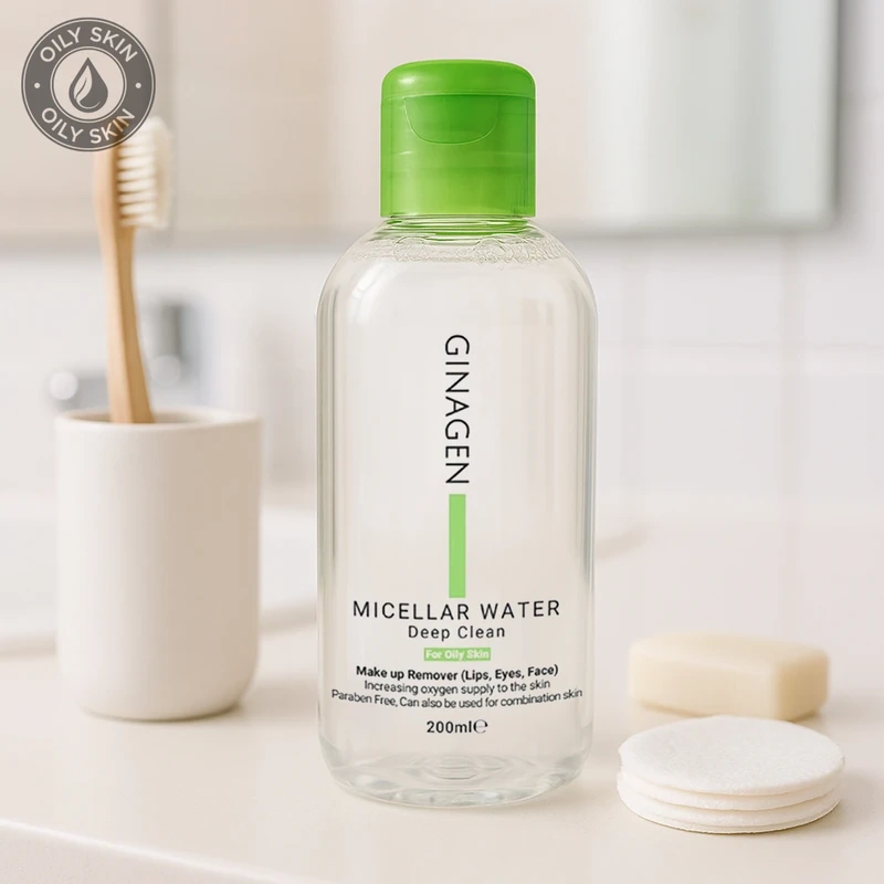 آب پاککننده آرایش صورت ژیناژن مدل میسلار حجم 200 میلیلیتر - Image 4