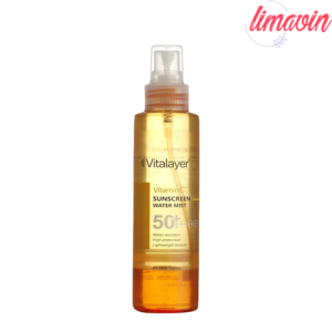 اسپری ضدآفتاب بدون رنگ ویتالیر SPF50 مدل Vitamine C ‌مناسب برای انواع پوست