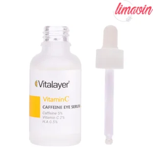 سرم روشن کننده دور چشم ویتالیر مدل ویتامین C مناسب برای انوع پوست حجم 30 میلی لیتر