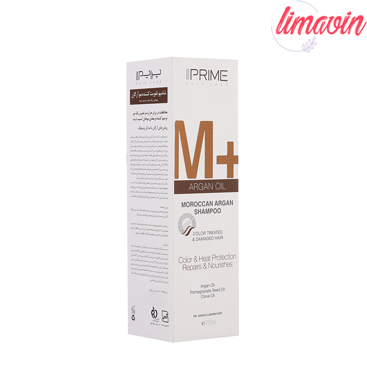 شامپو تقویت کننده و مغذی پرایم مدل M+ Argan Oil مناسب موهای رنگ شده-1