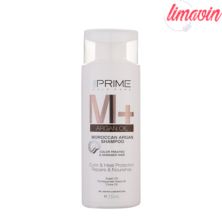 شامپو تقویت کننده و مغذی پرایم مدل M+ Argan Oil مناسب موهای رنگ شده
