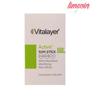 ضد آفتاب استیکی بی‌رنگ ویتالیر SPF 50 مدل اکتیویت مناسب پوست‌های مختلط و چرب وزن 15 گرم