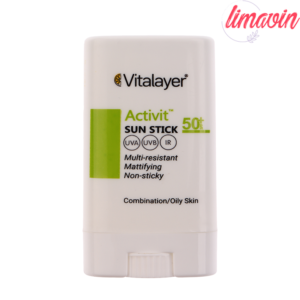 ضد آفتاب استیکی بی‌رنگ ویتالیر SPF 50 مدل اکتیویت