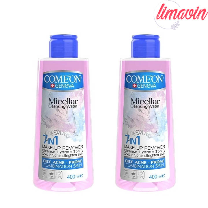 آب پاک کننده آرایش صورت کامان مدل COMBINATION حجم 400 میلی لیتر مجموعه 2 عددی