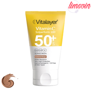 کرم ضد آفتاب رنگی ویتالیر، SPF 50، مدل CB، ‌مناسب انواع پوست‌ با تنالیته متوسط