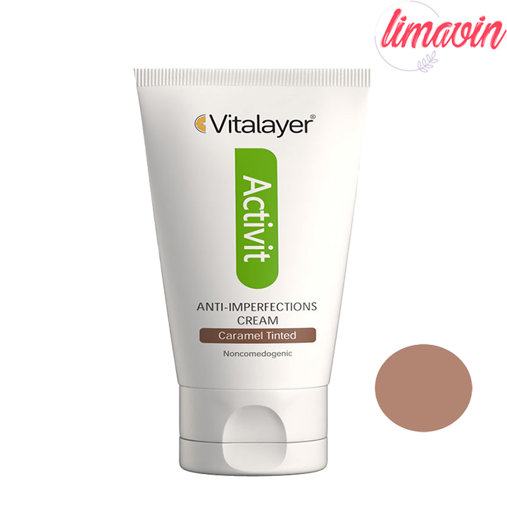 کرم ضد جوش ویتالیر سری Activit مدل Caramel Tinted