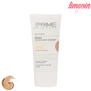 کرم ضدآفتاب رنگی پرایم مدل Acnex Beige SPF60، -2مناسب پوست‌های چرب