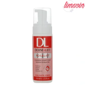 فوم شستشو صورت ضدالتهاب درمالیفت مدل رزالیفت مناسب برای پوست های حساس حجم 150 میلی لیتر