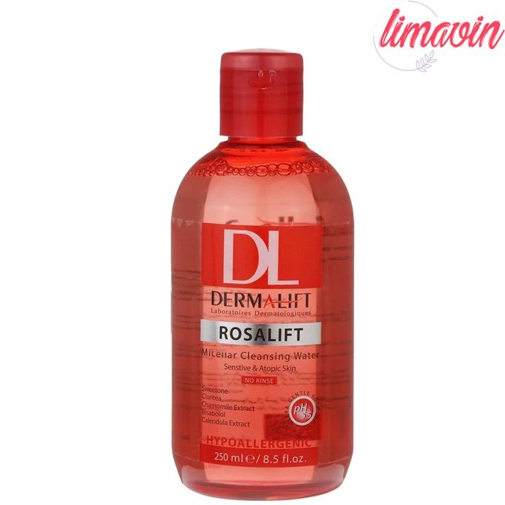 محلول پاک کننده آرایش صورت درمالیفت مدل ROSALIFT مناسب برای پوست حساس حجم 250 میلی لیتر