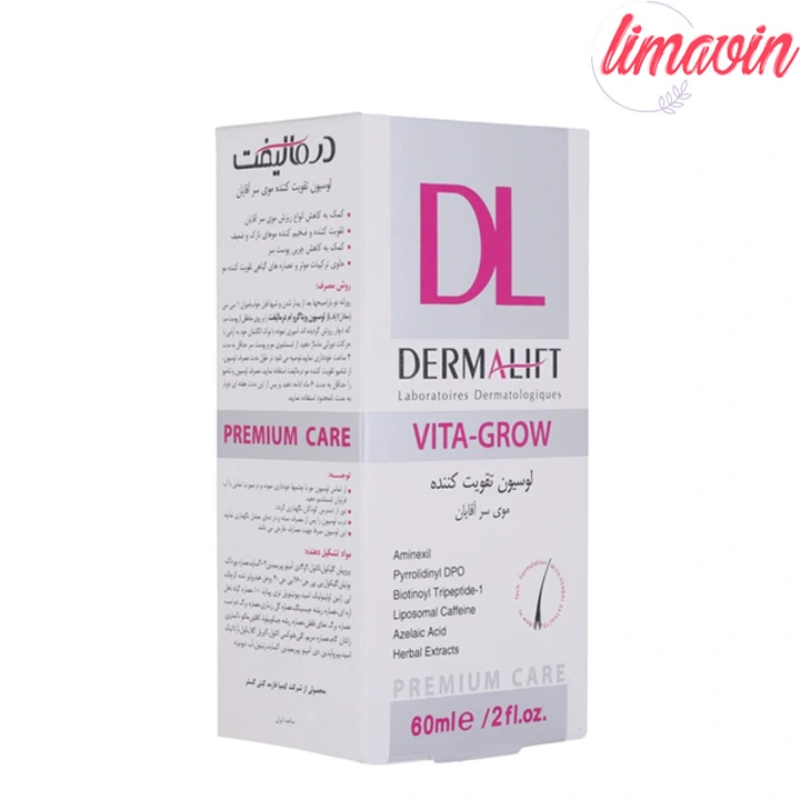 لوسیون تقویت کننده مو درمالیفت مدل VITA GROW حجم 60 میلی لیتر