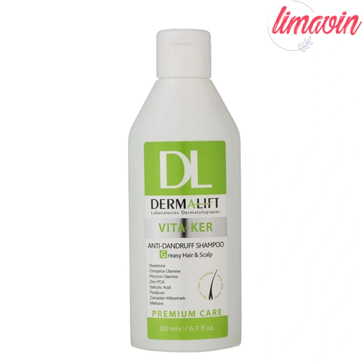 شامپو ضد شوره مو درمالیفت مدل ویتاکر مناسب برای موهای چرب و مستعد شوره حجم 200 میلی لیتر