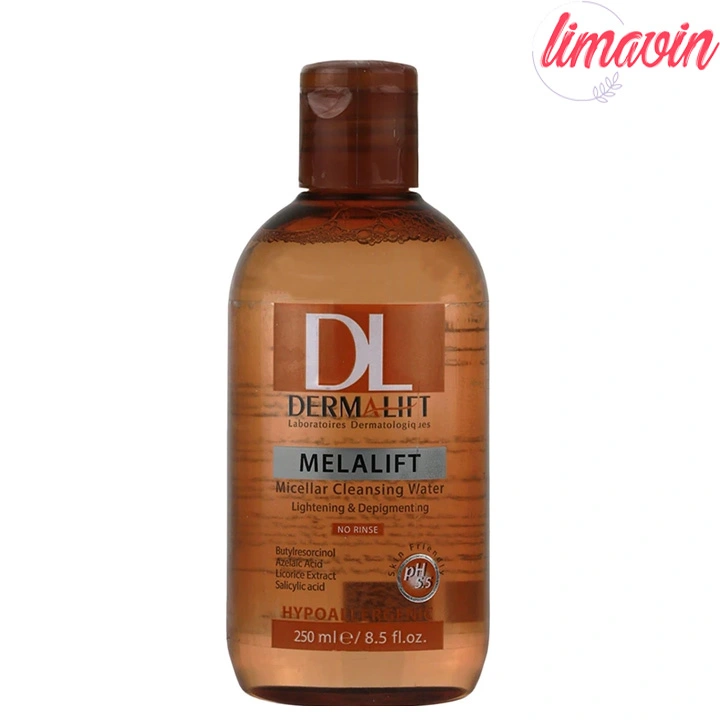 میسلار واتر روشن کننده درمالیفت مدل ملالیفت مناسب برای انواع پوست حجم 250 میلی لیتر