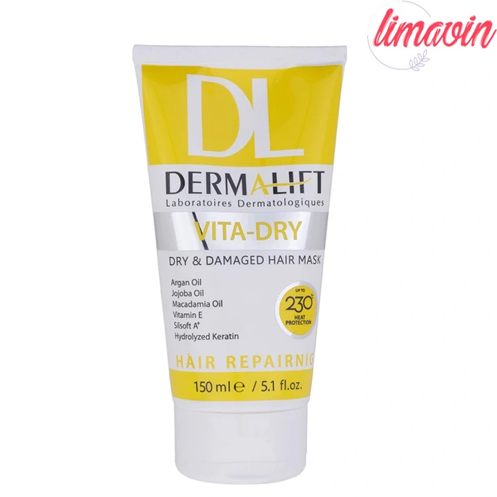 ماسک مو درمالیفت مدل VITA-DRY مناسب برای موهای خشک و آسیب دیده حجم 150 میلی لیتر