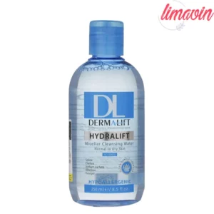 محلول پاک کننده آرایش صورت درمالیفت مدل HYDRALIFT مناسب برای پوست های معمولی و خشک حجم 250 میلی لیتر