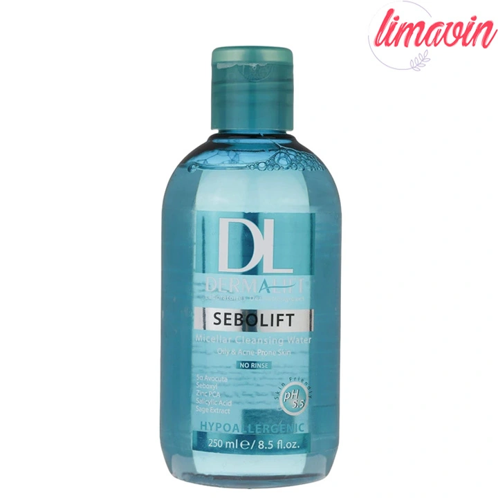 محلول پاککننده آرایش صورت درمالیفت مدل SEBOLIFT مناسب برای پوست چرب حجم 250 میلیلیتر