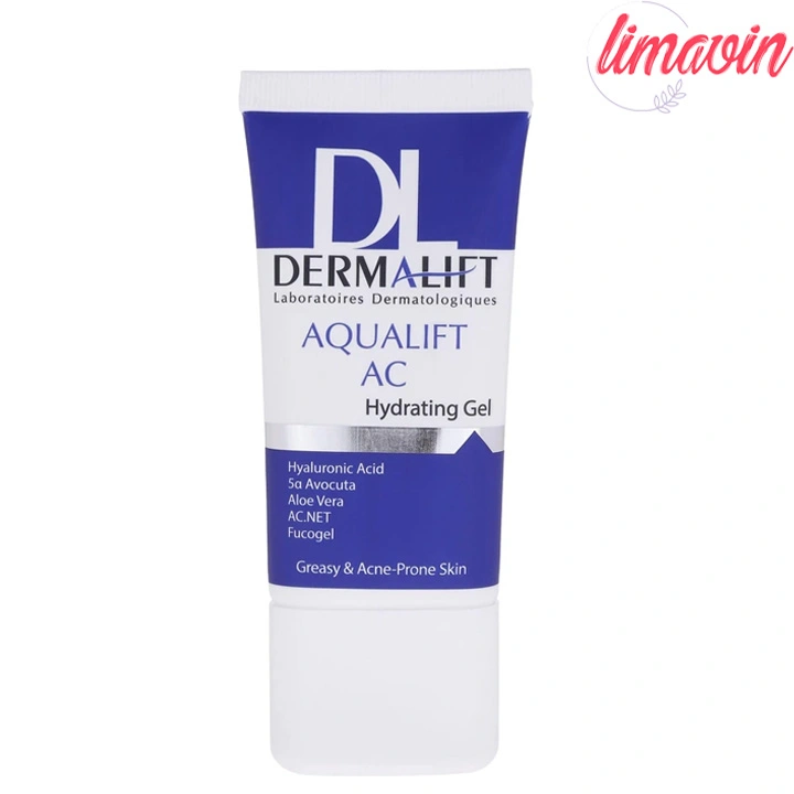 کرم ژل آبرسان صورت درمالیفت مدل AQUALIFT مناسب برای پوستهای خشک و حساس حجم 50 میلی لیتر