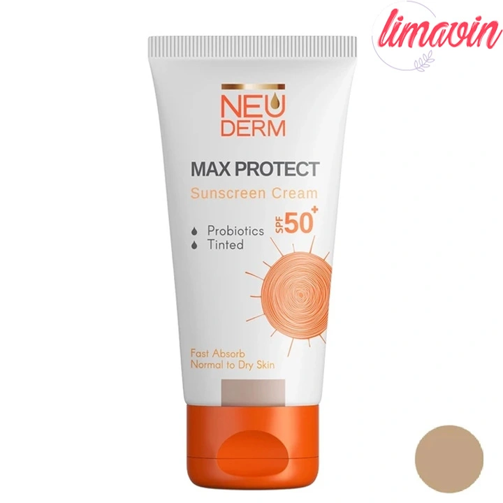 کرم ضد آفتاب رنگی صورت نئودرم spf50 مدل پروتکت مناسب برای انواع پوست حجم 50 میلی لیتر