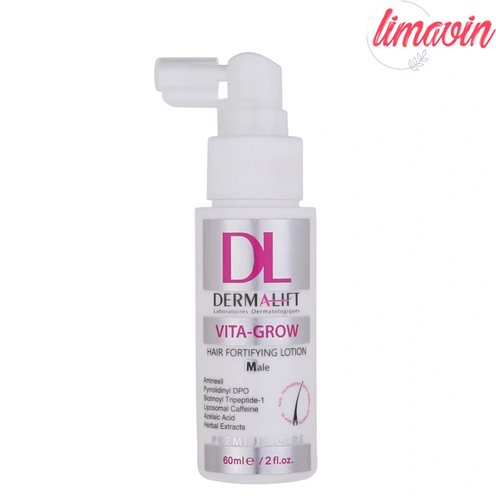 لوسیون تقویت کننده مو درمالیفت مدل VITA GROW حجم 60 میلی لیتر