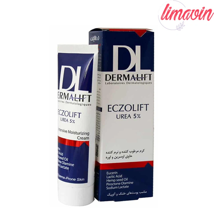 کرم مرطوب کننده صورت درمالیفت مدل ECZOLIFT UREA 5% مناسب پوستهای خشک حجم 50 میلی لیتر