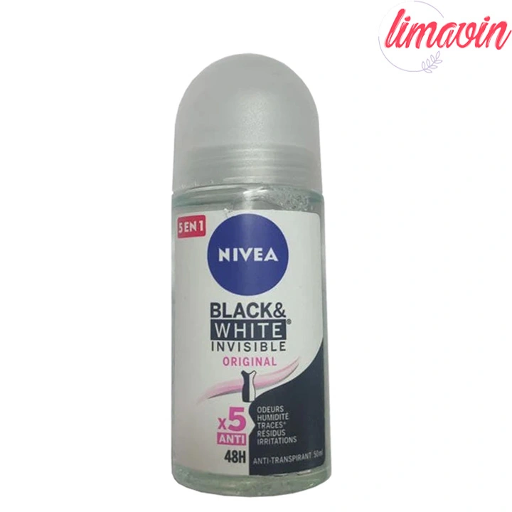 رول ضد تعریق زنانه نیوآ مدل Black and white original 5x حجم 50 میلی لیتر
