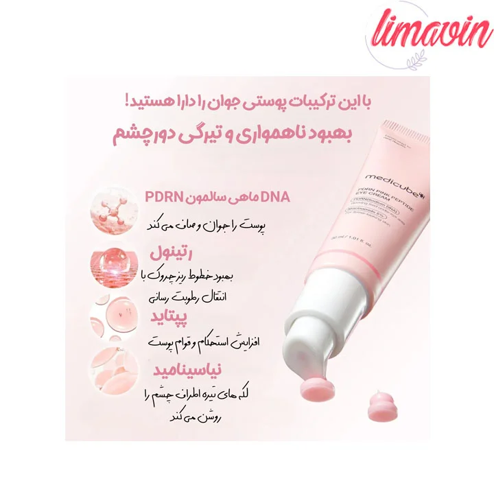 کرم دور چشم PDRN و پپتاید ضدچروک و روشن کننده مدی کیوب حجم 30 میلی لیتر - Image 4