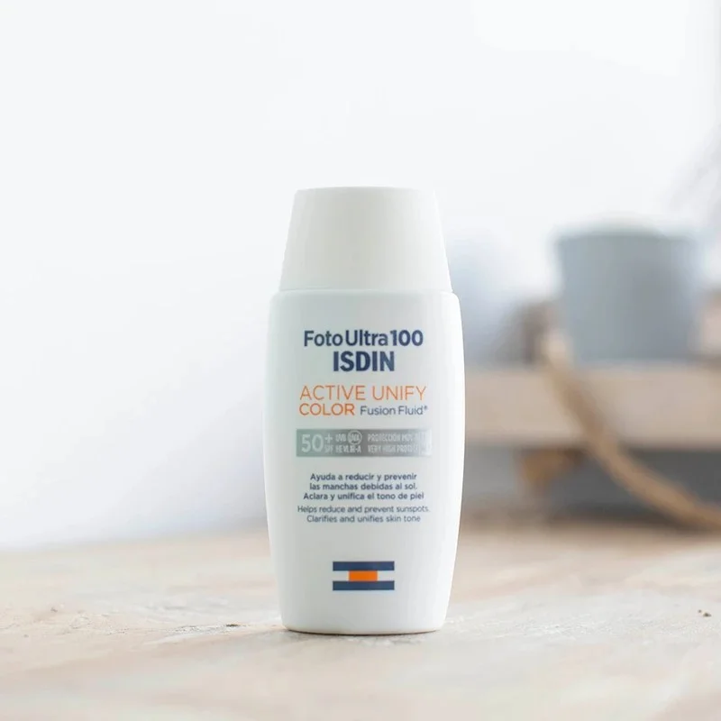 فلوئید ضدآفتاب رنگی ایزدین SPF50 مدل Active Unify مناسب انواع پوست، حجم 50 میلیلیتر - Image 3